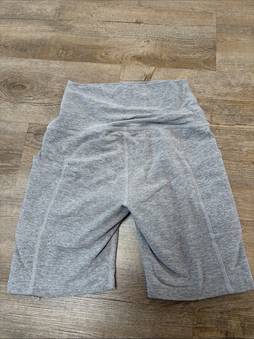 Spacedye Team Pockets High Waisted Biker Shorts Gray - Picture 4 of 4